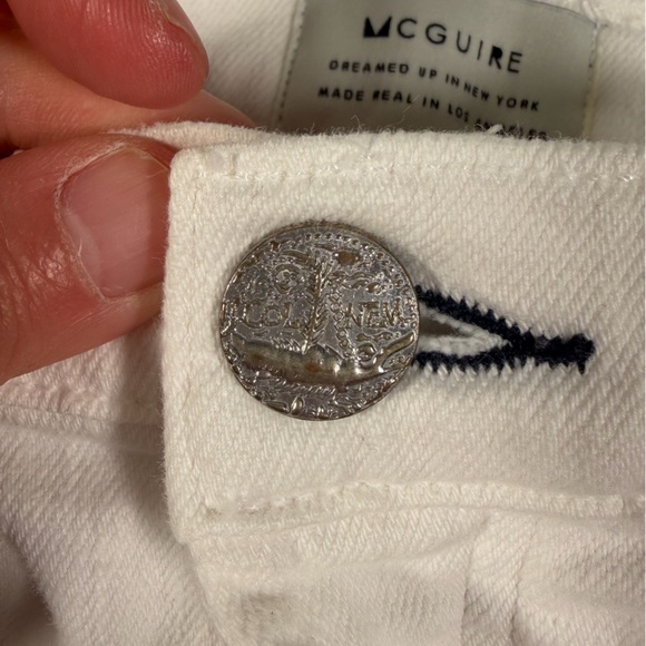 McGuire Denim Womens White Valletta Straight Leg Jeans Multicolor Stripes Size32 - Picture 8 of 13